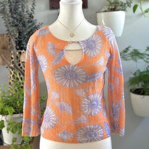 Vintage Sigrid Olsen Floral Knit Blouse - Size XS